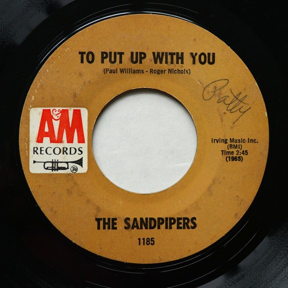 The Sandpipers - Come Saturday Morning / To Put Up With You 45 Vinyl 7" Single - Picture 4 of 7